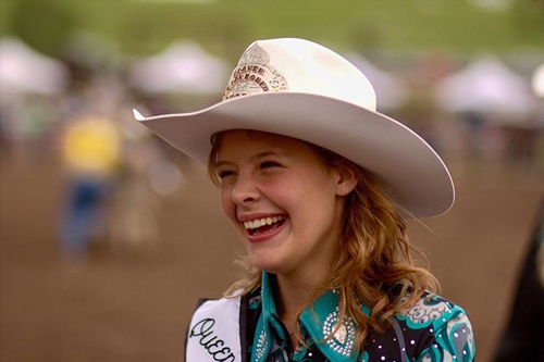 Brielle Kromer riding in rodeo