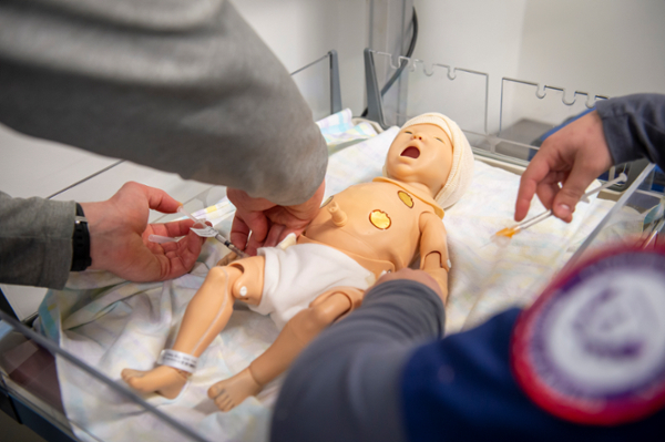 Linfield University Nursing baby simulator 