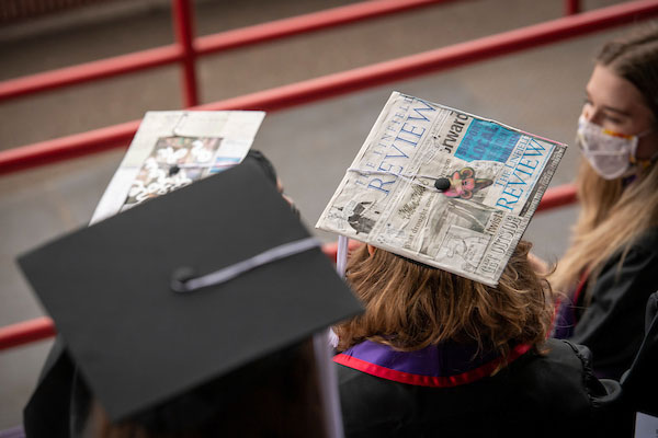 Alexandra's decorated mortar board for graduation