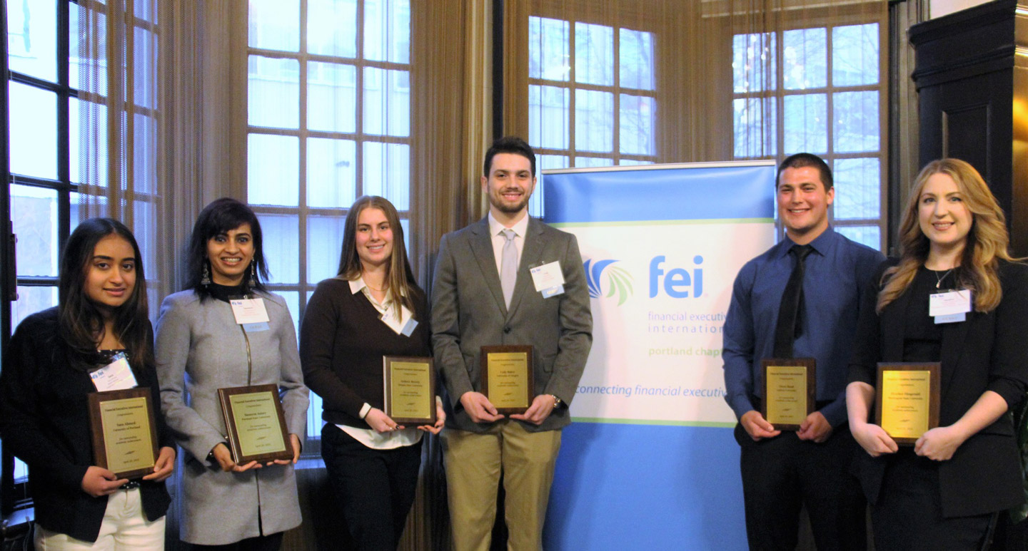 Owen with the five other FEI scholarship recipients.