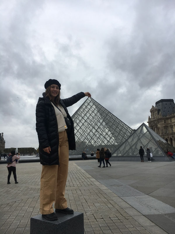 Kendall studying abroad in France