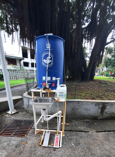 A small water filtration station in Panama