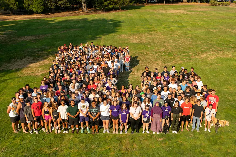 Aerial photo of Pioneer hall