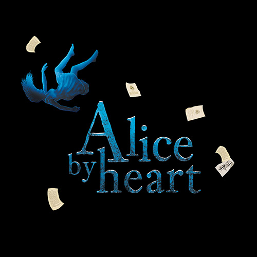 Alice by Heart promotional image, the outline of a girl falling next the text "Alice by Heart"