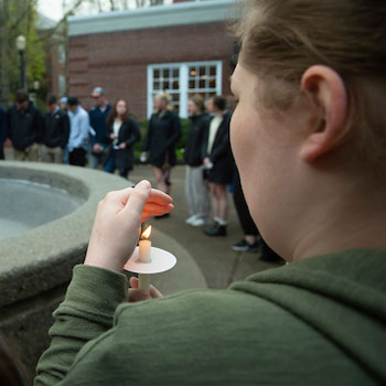 Candlelight celebration on campus
