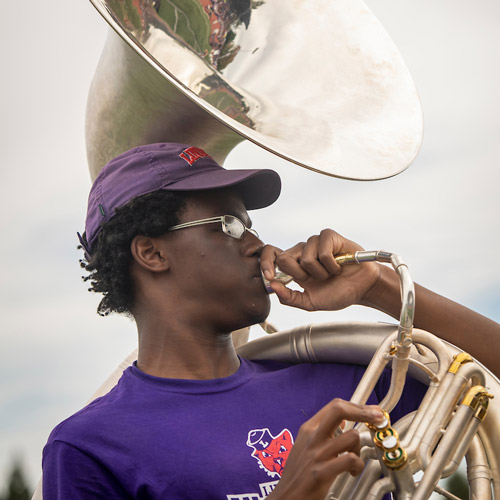 male tuba player
