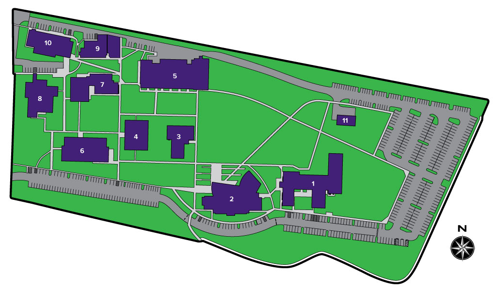 Map of the new Portland campus