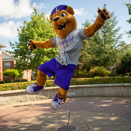 Mack the Wildcat jumping