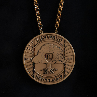 Close up of the presidential medallion