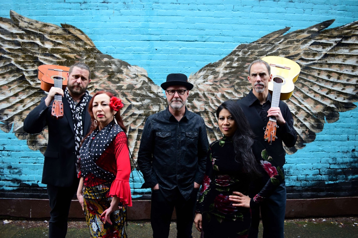 Four members of Flamenco Pacifico who performed at Linfield as part of the Lively Arts Concert Series in fall 2022.