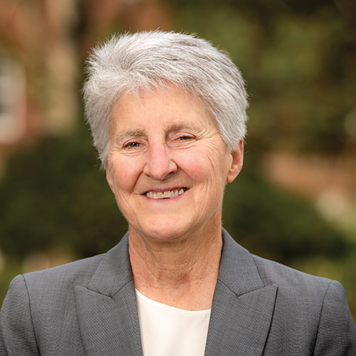 Portrait of Rebecca L. Johnson, Linfield interim president. Photo courtesy of Oregon State University.