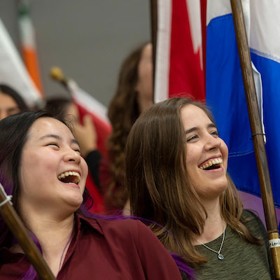 female students laughing