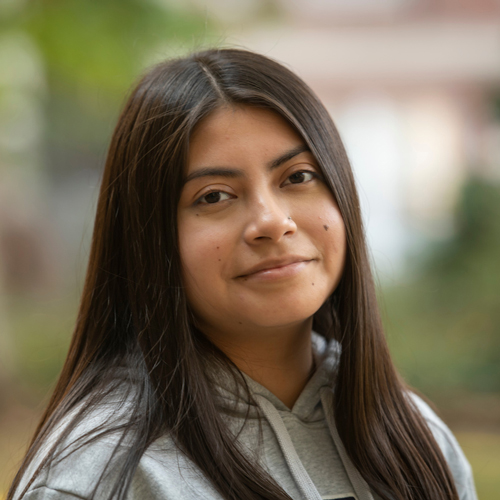 Portrait of female student ambassador.