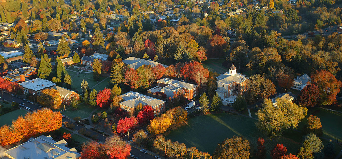 aerial photo of the McMinnville campus