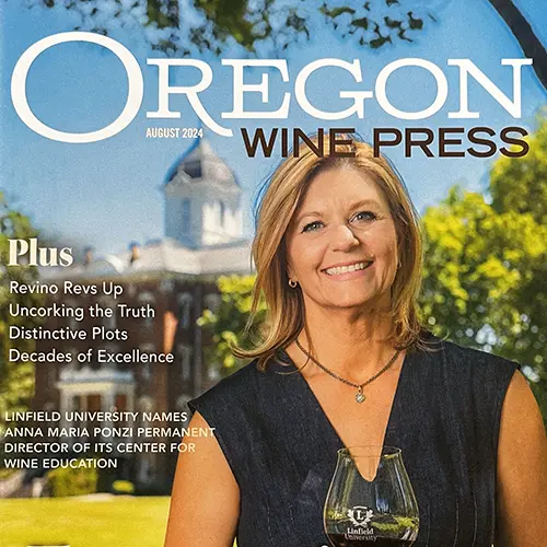 cover of Oregon Wine Press featuring Maria Ponzi.